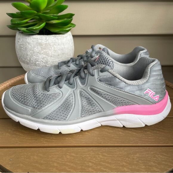 Fila Memory Fraction Grey Pink Running Sneaker Women’s 10 Gym Workout Trainer - Picture 3 of 11